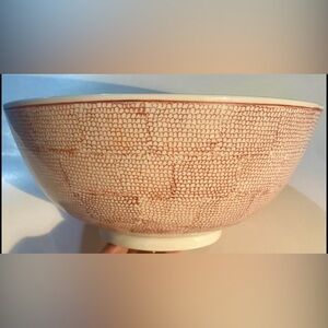 VTG Circa 50’s 60’s MCM Nora Fenton deep red/white porcelain bowl pottery